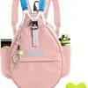 Mochila de Tenis Impermeable de Cuero PU, Bolsa para Raquetas de Tenis para Hombres y Mujeres, Adecuada para Tenis, Bolsa para Raquetas de Bádminton