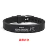Pulseira de Silicone Pulseira de Silicone Transfronteiriça Europeia e Americana Tira para Temporada de Formatura Presente Multicor Aço Inoxidável Gravação Joia Popular para Mão