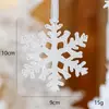 Flocos de Neve de Natal Flocos de Neve de Árvore de Natal Flocos de Neve Acrílicos Transparentes Flocos de Neve Dourados Pingentes de Decoração de Janela