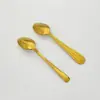 Cuchara de Café de Acero Inoxidable Cuchara para Remover Cuchara para Comer de Niños Cuchara Dorada para Postre Cuchara para Comer de Restaurante en Casa Cuchara