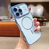Adecuado para iPhone 17 Pro Funda Magnética de Círculo Fino, Apple 15 Galvanizado Onda Grande 16 Forma de Corazón Anti-Caída 3 Funda Suave