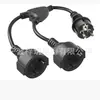 Cable de enchufe impermeable de estándar europeo nuevo Cable de enchufe de calibre europeo uno dos tres Cable de alimentación de enchufe europeo uno a dos