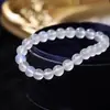 Cuentas Sueltas de Luz de Luna Azul Natural Cuentas de Cristal para la Mano Accesorios DIY Cuentas Pulsera de Piedra Lunar de Sri Lanka con Cuentas Cuentas Redondas
