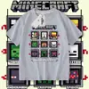 Camiseta de Manga Corta con Marca Compartida de Minecraft para Niño Camiseta de Verano para Niños Ropa Holgada para Niños Ropa para Niños Manga Corta