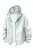 Ropa de Protección Solar de Secado Rápido de Seda de Hielo para Hombres, Ropa de Protección Solar con Capucha de Secado Rápido de Verano, Chaqueta Deportiva, Chaqueta Ligera y Transpirable para Exteriores