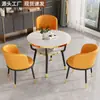 Mesa Pequeña de Té para Balcón, Juego de Mesa y Sillas Pequeñas para Reuniones y Negociaciones de Oficina, Mesa de Café Pequeña para Apartamento Pequeño del Hogar, Mesa de Comedor, Mesa Redonda Pequeña de Ocio