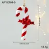 Adornos Colgantes de Dibujos Animados Transfronterizos Rojo y Blanco con Purpurina Plástico Decoraciones Colgantes Árbol de Navidad con Purpurina Decoraciones de Ventana En Stock