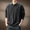 Suéter de punto de alta gama estilo "old money", maduro y cómodo con cuello de gaviota para hombre, top casual americano de otoño e invierno