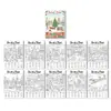 Compra direta transfronteiriça de 10 folhas/pacote de pôsteres cognitivos para colorir de férias de Natal, livros de colorir educativos para crianças do jardim de infância