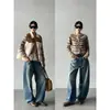 RL Qualidade de Armário Igual Cardigã Jacquard de Lã Penteada Fair Isle Gola Redonda Manga Longa Suéter de Tricô Feminino Outono Inverno