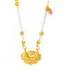 Color duradero no se decolora Vietnam Shajin Flor de Loto Carta Fu Carácter Fu no se decolora collar de perlas de concha cadena para la clavícula cadena para suéter femenino