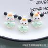 Lindo patito nadando anillo de resina de dibujos animados accesorios de joyería DIY crema pegamento funda de teléfono móvil horquilla materiales hechos a mano