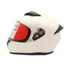 Casco de Motocicleta Blanco Brillante Casco Integral Lente Única