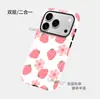 Superventas Transfronterizo Rosa Ins Fresa Floral Funda para iPhone 17 Teléfono de Chica Apple 18Pro Anticolisión Dura