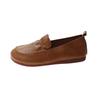 Sapatos Femininos Plus Size para Pés Largos, Sapatos Slip-On para Mães, Novo Modelo Primavera 2026, Mocassins para Meia-Idade e Idosos com Solas Macias