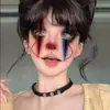 Artículos Populares Transfronterizos con Alto Atractivo Estético, Estilo Europeo y Americano Halloween Maquillaje Personalizado de Payaso Oscuro Pegatinas Faciales y Pegatinas de Tatuaje