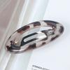 Grampo de Cabelo com Presilha de Mola Oval Cor de Âmbar com Estampa de Leopardo, Acessório de Cabelo para Mulheres com Toque de Luxo, Adequado para Penteados Presos, Presilha de Aço para a Parte de Trás da Cabeça