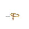Anel Triangular de Zircônia Geométrica Full Diamond Europeu e Americano Cruz Flor Rosa Cruz Sol Anel Leve Luxo Feminino Atacado