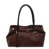 Bolso Tote Esmerilado de Alta Gama para Mujer 2025 Otoño Nuevo Estampado de Leopardo Retro Gran Capacidad de Fácil Acceso Lujo Casual Bolso de Hombro