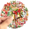 50 Pegatinas Navideñas Transparentes para Decorar Cuadernos Hechos a Mano, Tabletas, Guitarras, Maletas, Cajas de Almacenamiento, Material Impermeable