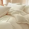 2026 Nuevo Juego de Cama de Cuatro Piezas de Vellón de Leche Clase A Grado Madre e Hijo Espesado Afelpado para Calidez de Otoño e Invierno Sábana Antiestática Funda de Edredón
