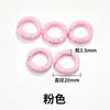 Llavero de anillo de plástico de colores Accesorios para abalorios DIY Colgante de anillo de resorte Gancho de campana Materiales para cadena de teléfono móvil