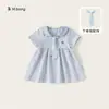 Bangxuan Academia de Roupas Infantis Roupas Estilo Novo Verão Vestido Listrado Boneca Vestido para Bebê Menina Vestido de Manga Curta para Meninas