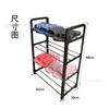 Estante para zapatos de lista 4 capas estante de almacenamiento para el hogar estante de almacenamiento para el hogar plástico negro estante para zapatos suministro súper al por mayor