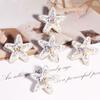 Estrella de Cinco Puntas Tridimensional de Pedrería de Doble Cara Estrella de Mar Perlas de Agujero Recto Cadena para Teléfono DIY Llavero Cadena para Bolsa Accesorios de Joyería Venta al por Mayor