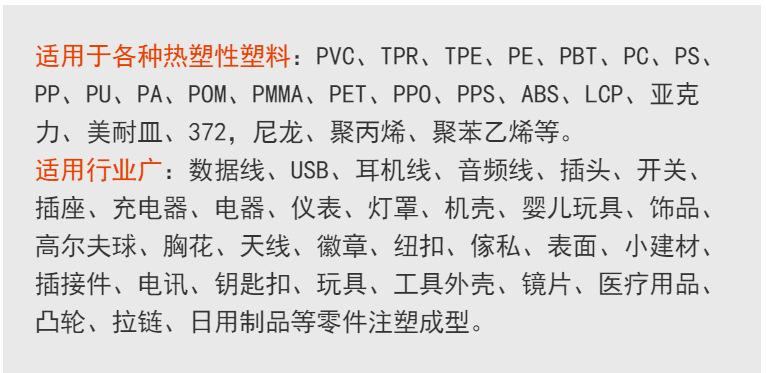 1.5立式注塑机适用塑料