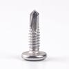 Tornillo de cabeza redonda Huashi 410 de acero inoxidable con hexágono interior, autoperforante, azul y blanco, M5.5, venta al por mayor