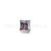 Jiangtitanium F136 Aleación de Titanio Joyería Cabeza Cuadrada Incrustada con Circonita G23 Aleación de Titanio Body Piercing Joyería Pendientes