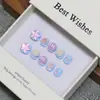Novas Unhas Vestíveis Infantis Pura Feitura Manual Fofas Desenho Animado Adesivos de Nail Art Produtos Acabados Atacado Estilo Ins Unhas Postiças