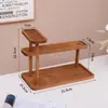 Estante de Exhibición de Almacenamiento de Madera de Múltiples Niveles Spot Estante Decorativo para Macetas Estante de Almacenamiento Hecho a Mano para Sala de Estar Estante de Madera para Joyería