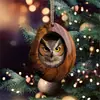 Natal Novo Tipo de Furo Guaxinim Decorações de Natal Enfeites para Árvore de Natal Impressão Plana 2D Acrílico Pequeno Pingente