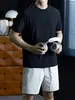 Camiseta Masculina Grid de Gelo Cool com Elasticidade de Nylon, Malha Respirável de Secagem Rápida, Manga Curta, Camiseta Esportiva Fina de Cor Sólida para o Verão
