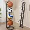 Estante de almacenamiento para baloncesto, cesta de almacenamiento de balones, estante de almacenamiento para fútbol, estante de exhibición para el hogar, organizador de almacenamiento de balones, soporte para balones