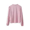 Para Comércio Exterior Transfronteiriço Europeu e Americano Roupas Femininas, Popular no Aliexpress, Camisa Decorativa de Listras Simples Versátil para Camadas Outono
