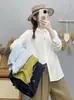 Nuevo Estilo Otoño 2026: Cárdigan de Estilo Artístico con Bordado Floral en la Tapeta, Gasa de Doble Capa, Top Camisa de Manga Larga para Mujer, Moderno
