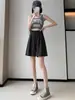 Shorts de Seda de Gelo para Meninas no Verão, Finos, de Cintura Alta, Soltos e com Caimento, Tamanho Grande, Retos, Frescos, Retos, Simples, de Perna Larga, Comprimento Médio