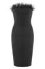 Vestido de Mujer Transfronterizo Europeo y Americano de Amazon Vestido de Noche de Vendaje Blanco con Top de Tubo de Plumas Esponjosas Vestido de Fiesta Vestido de Navidad