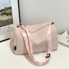 Nova Bolsa de Tecido de Nylon de Grande Capacidade Cor Sólida Simples Bolsa de Armazenamento para Esportes ao Ar Livre Bolsa Transversal Leve Casual
