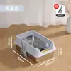 Bandeja de arena para gatos completamente cerrada, estilo cajón extragrande de acero inoxidable desmontable, inodoro para gatos a prueba de olores, suministros para mascotas anti-salpicaduras
