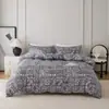 Conjunto de tres piezas geométrico estilo nórdico para comercio exterior transfronterizo, sábanas ajustadas y ropa de cama hipoalergénicas para todas las estaciones, fabricante