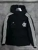 Chaqueta de Béisbol de Algodón con Placa de Luz de Silicona Bordada Nk de Invierno Chaqueta de Algodón Gruesa con Capucha París Chaqueta de Fútbol Cálida