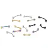 Venda Direta da Fábrica Joias para Piercing Studs de Sobrancelha Pontiagudos de Aço Inoxidável Studs Labiais Populares na Europa e América da Amazon Galvanoplastia a Vácuo