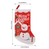 Meias de Natal transfronteiriças, meias de presente para crianças, enfeites de árvore de Natal, sacolas decorativas de doces, pingentes decorativos para casa de Natal