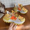 Zapatos casuales de moda Waffer Forrest Gump 2025 Primavera y Otoño, Zapatos para mujer con combinación de colores, Estilo coreano, Retro, Suela gruesa y suave, Zapatos Forrest Gump para mujer, Modernos