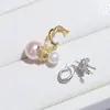 Accesorios para hacer tú mismo: Colgante de perla de plata de ley S925, diseño nuevo, montura hueca para una perla con forma de calabaza, se puede abrir para alojar dos perlas, montura de plata