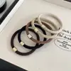 Faixa de Cabeça Altamente Elástica e Durável para Mulheres, Simples Elástico de Cabelo, Corda de Cabelo de Alta Qualidade para Prender o Cabelo, Acessório de Cabelo Bainha de Couro para Rabo de Cavalo Alto